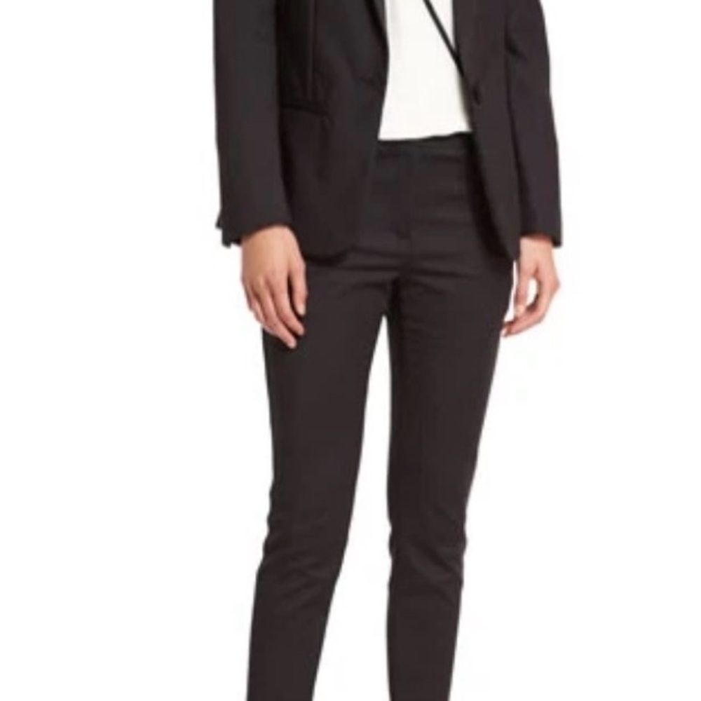 L'AGENCE 'Sam' Side-Piping Skinny Ankle Trousers, Black - Size 0